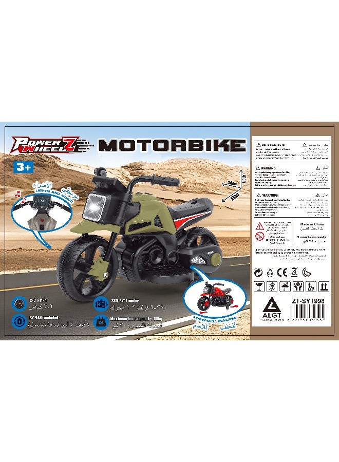Power Joy Power Wheelz Ride-on Motorbike 6V 3km, Battery Operated, Assorted 1 Piece (Style & Color May Vary) Each Sold Separately | Ages 3 Years+ | Kids Bike | Kids Motorcycle | Easy to Ride and Control for Outdoor Adventure - Image 5